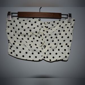 Polka Dot Cropped Tube Top Size Large